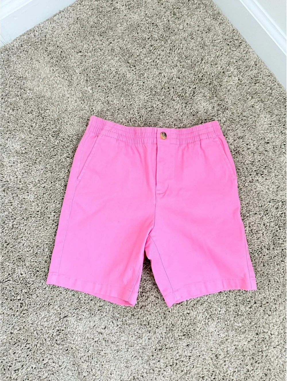 Janie and Jack Bright Coastal Pink Chino Shorts – Size 7